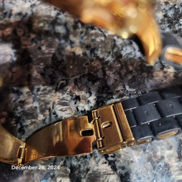 Michael Kors Matte Black Chronograph Wristwatch Style MK5191 BRAND NEW BATTERY - Picture 11 of 17